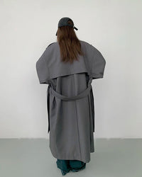 Double Breasted Longline Trench Coat