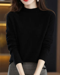Merino Wool Mock Neck Sweater