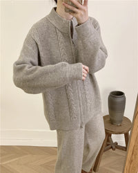 O Neck Sweater & Wide Leg Pants TrackSuit