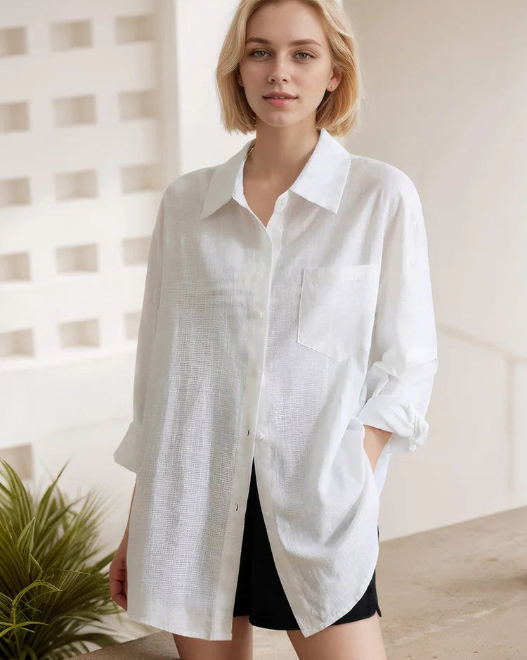 Oversized Cotton Linen Shirt