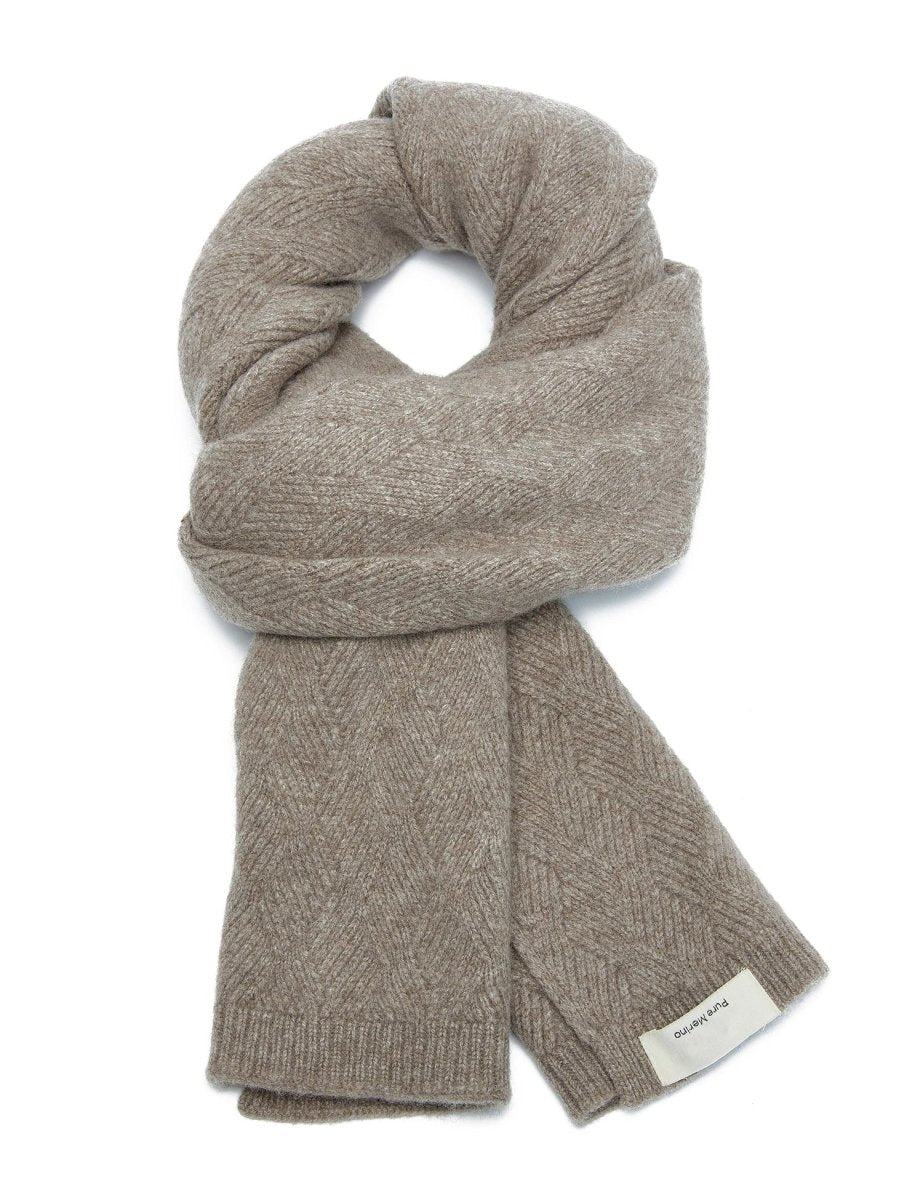 Luxury 100% Merino Wool Knitted Scarf
