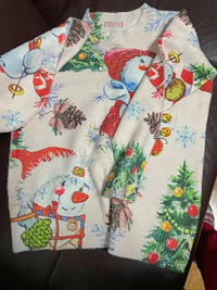 Christmas Snowman Pullover Knitted Sweater