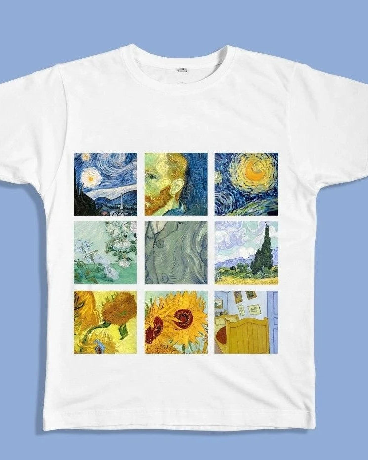Artistic Print Vintage T-Shirt