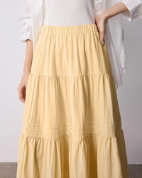 Layered A-Line Midi Cake Skirt