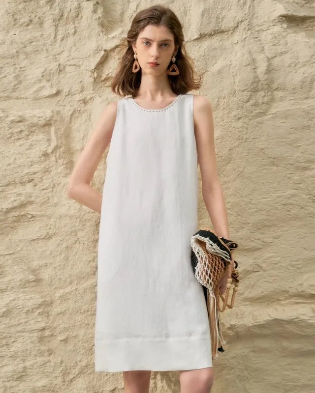 Casual Loose Sleeveless Round Neck A-Line Dress