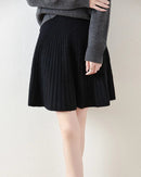 Wavy High-Waisted Sweet Knit Wool Mini Skirt