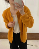 Round Neck Short Cardigan