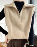 Half-Zip Merino Wool Vest