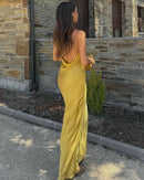 Spaghetti Strap Backless 3D Floral Fitted Dress