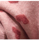 Pink Heart Winter Knitted Sweater
