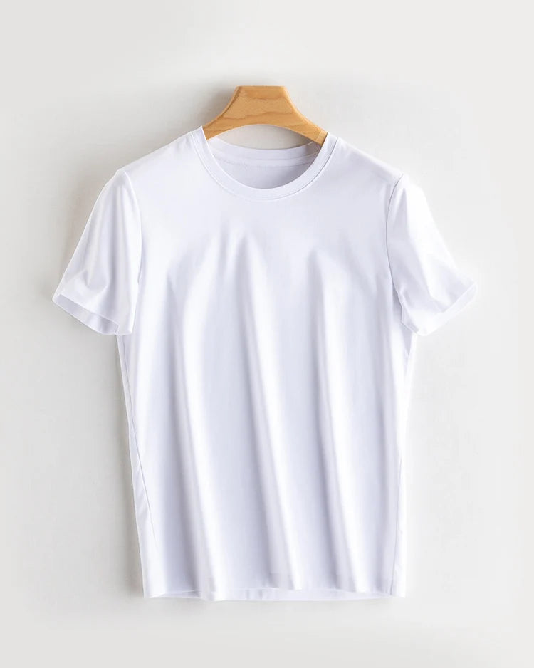 Women's Solid-Color Crew-Neck T-Shirt