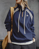 Relaxed Half Zip Pullover