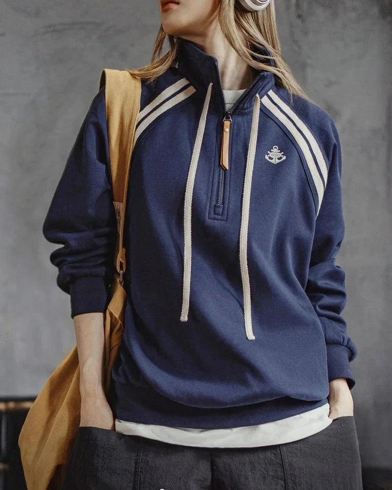 Relaxed Half Zip Pullover