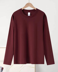 Relaxed Cotton Long Sleeve Essential Tee
