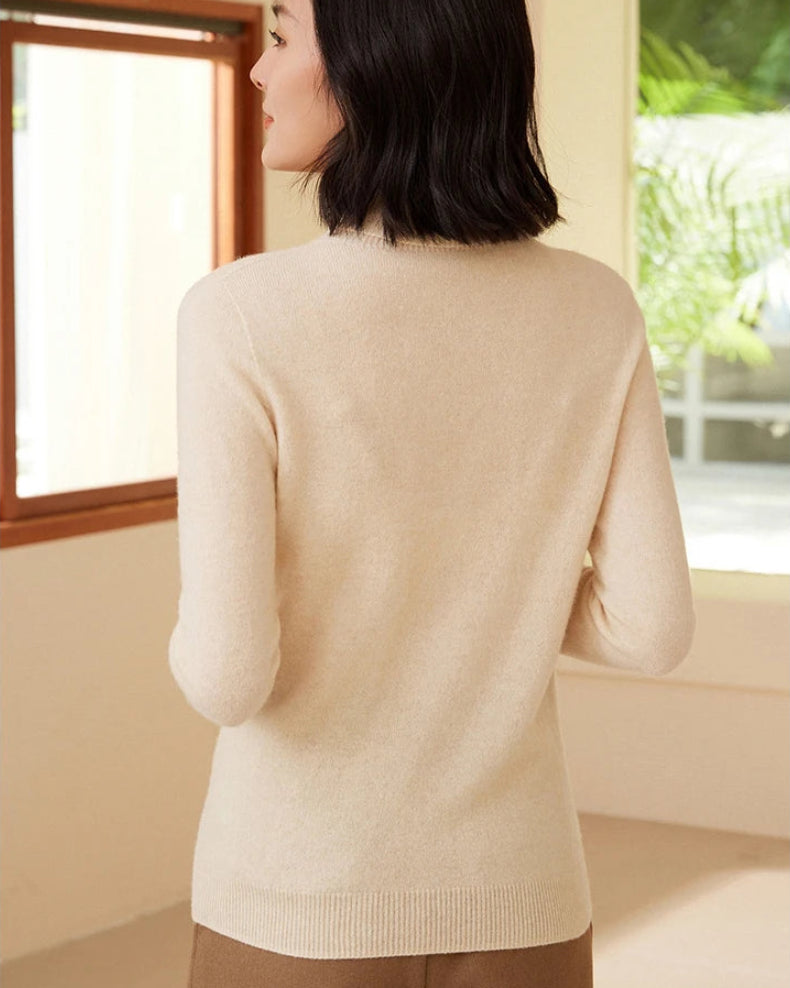 Classic Wool Turtleneck Pullover Sweater