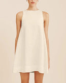 Stylish Round Neck Sleeveless Mini Dress