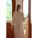 Chinese Style Retro Flower Print Sleepdress