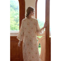 Chinese Style Retro Flower Print Sleepdress
