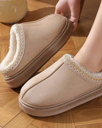 Stylish Platform Non-Slip Plush Slippers