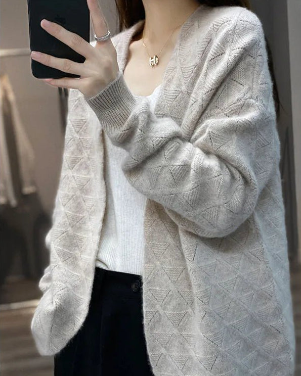 Open front Pure Wool Cardigan