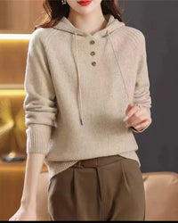 Hooded Knit Pullover Sweater