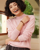 Cashmere Mock Neck Knitted Sweater