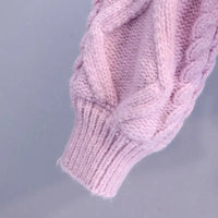 Twist Short V-Neck Single-breasted Knitted Cardigan