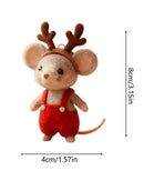 Christmas Felt Mouse Decorative Figurine