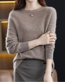 Merino Wool Hollow-Knit Pullover
