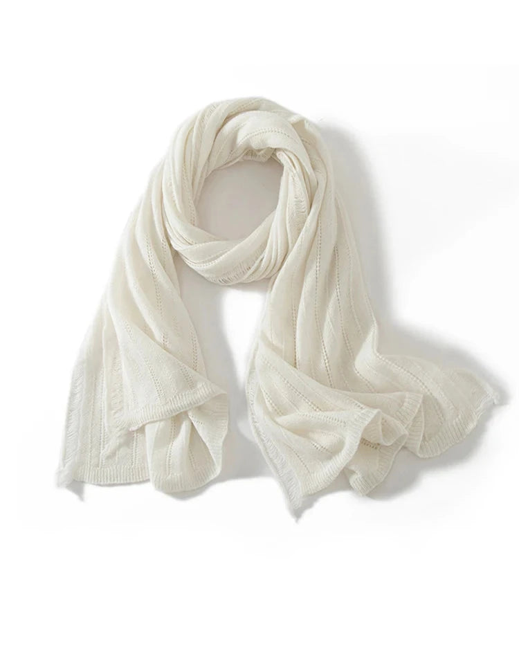 Wool Cashmere Tassel Wrap Scarf