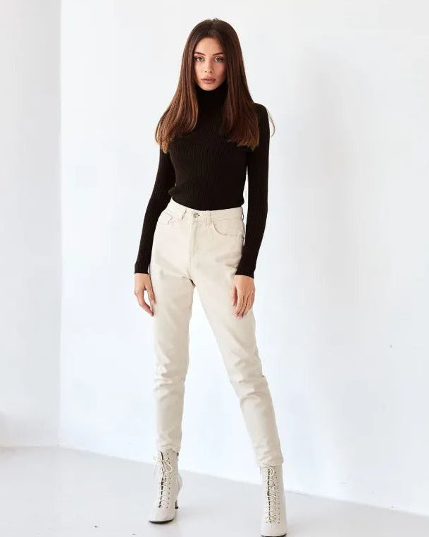 Knitted Basic Turtleneck Sweaters