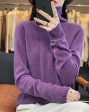 Merino Wool Turtleneck Jacquard Sweater