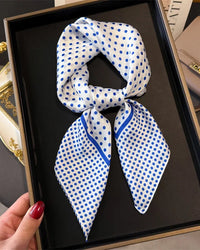 Floral Print Satin Square Scarf