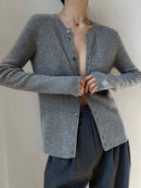 Gentle Herd 100% Wool Round Neck Cardigan