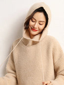 Pure Cashmere Knitted Fashion Scarf And Hat