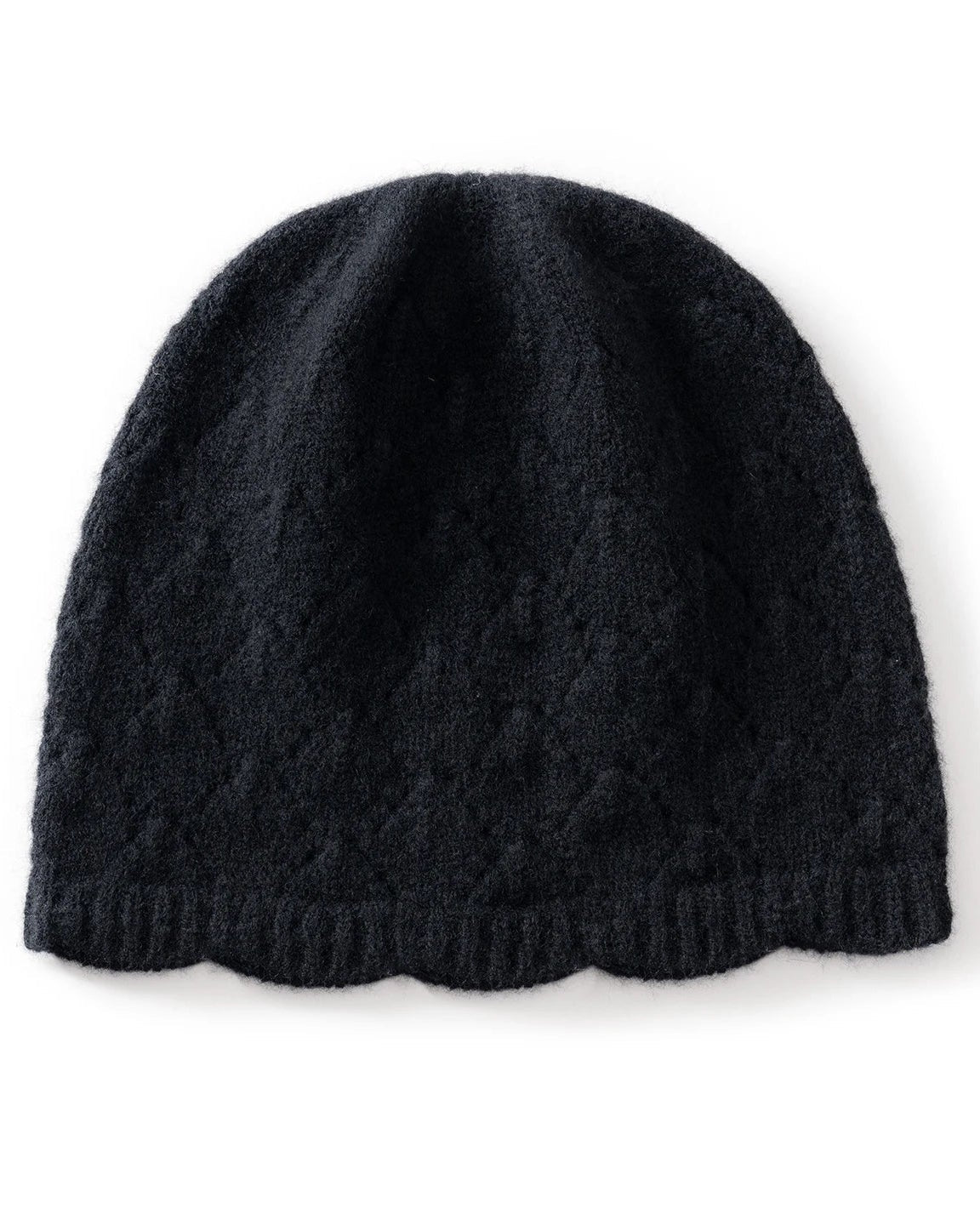 Wool Solid Hollow Knit Beanie Hat