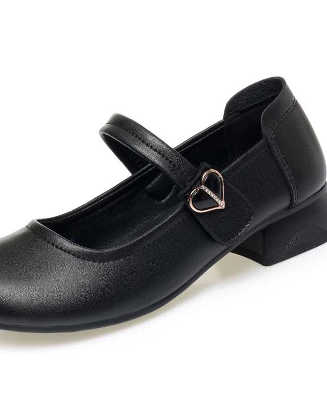 Women's Genuine Leather Mid-Heel Shoes