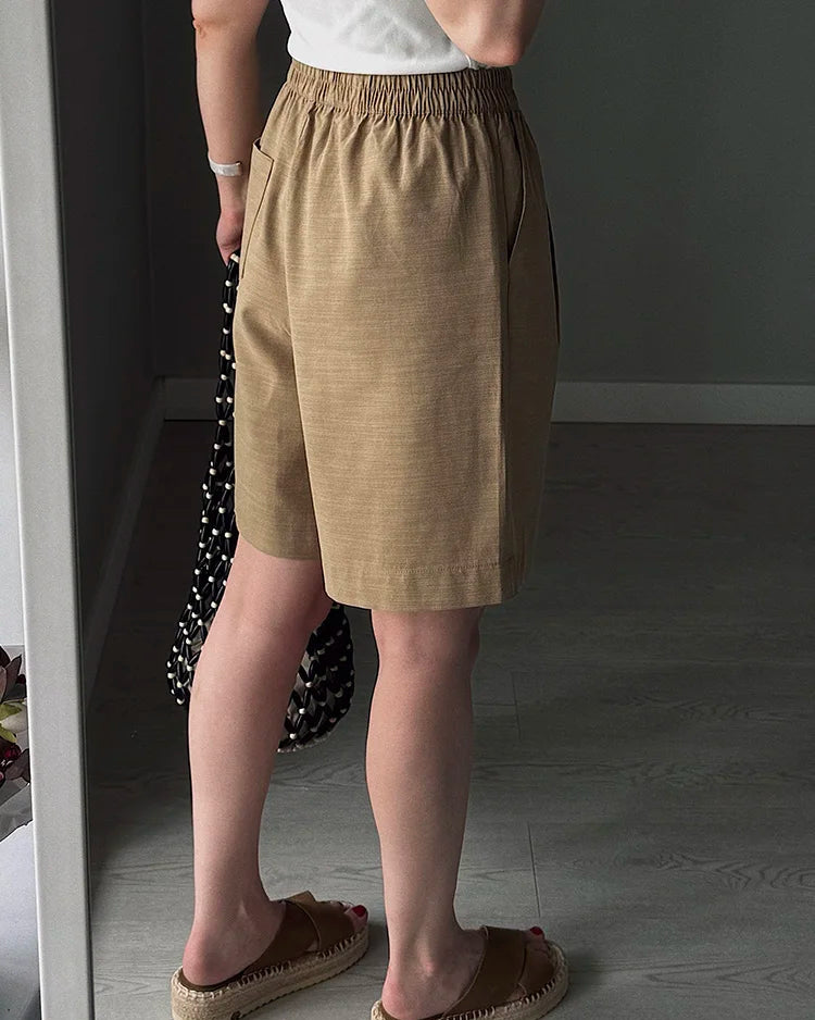 High Waist Wide Leg Shorts