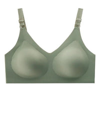 Seamless Thin Soft Deep V-Neck Push-Up Bra