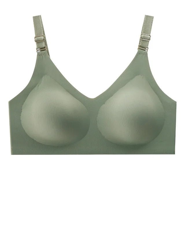 Seamless Thin Soft Deep V-Neck Push-Up Bra
