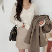 Turn Down Collar Double Breasted Short Wool Coat