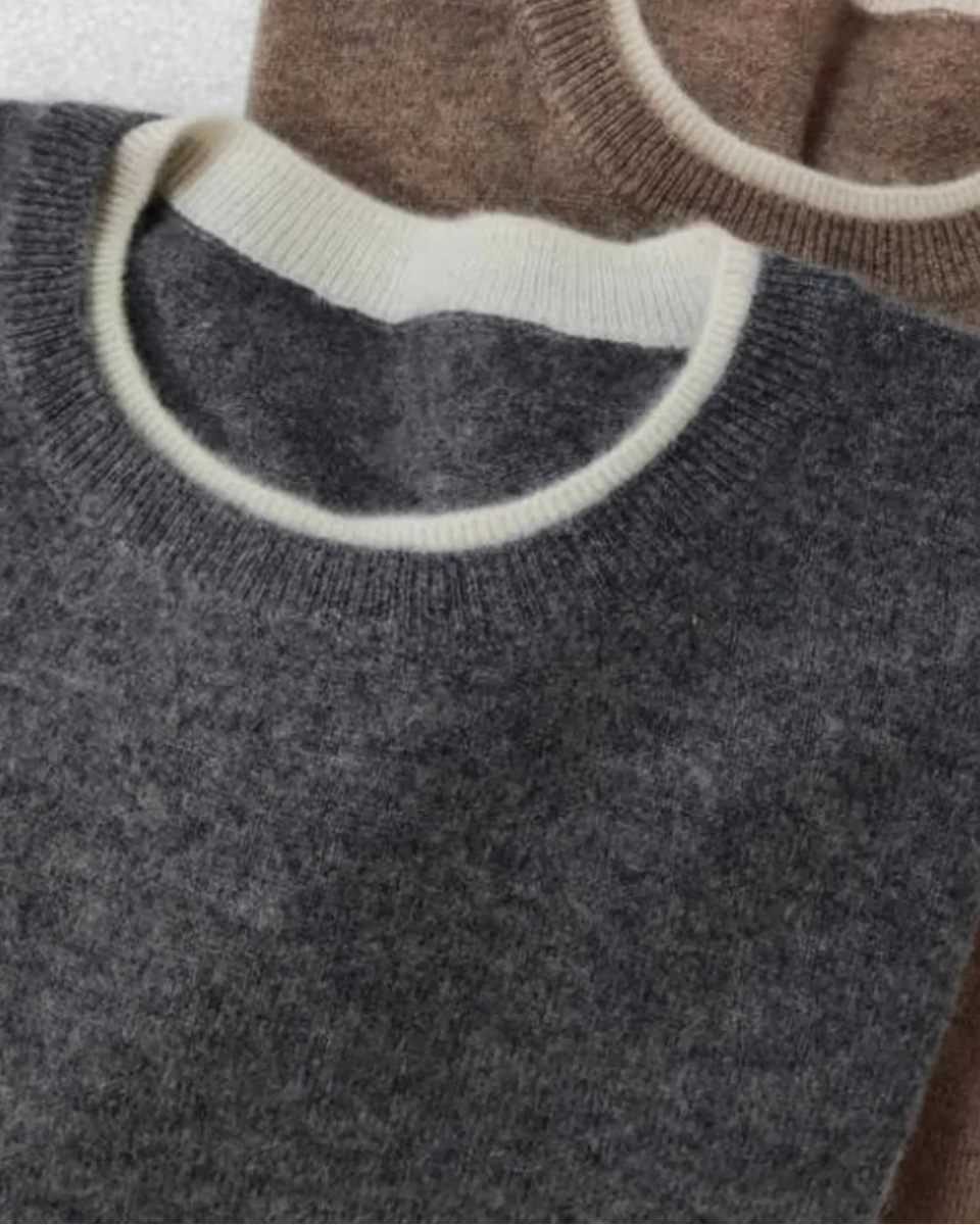 Cashmere Crew Neck Loose Plus Size Sweater