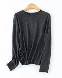 Lightweight Merino Blend Crew Neck Sweater