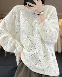 Crochet Hollow Knit Wool Sweater