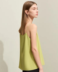 Chiffon Halter-Neck Straight-Cut Tank Top