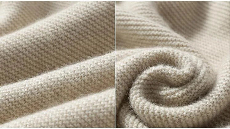 Thick Cashmere Mock Neck Sweater