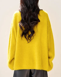 Relaxed-Fit Crewneck Knitted Pullover