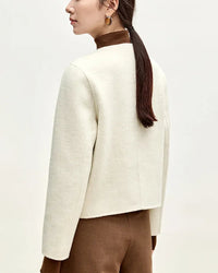 Wool Blend Single Breasted Jacket