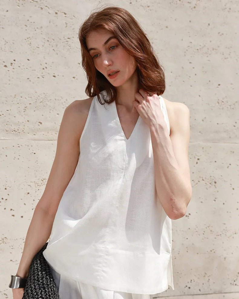Stylish V-Neck Sleeveless Loose Camisole