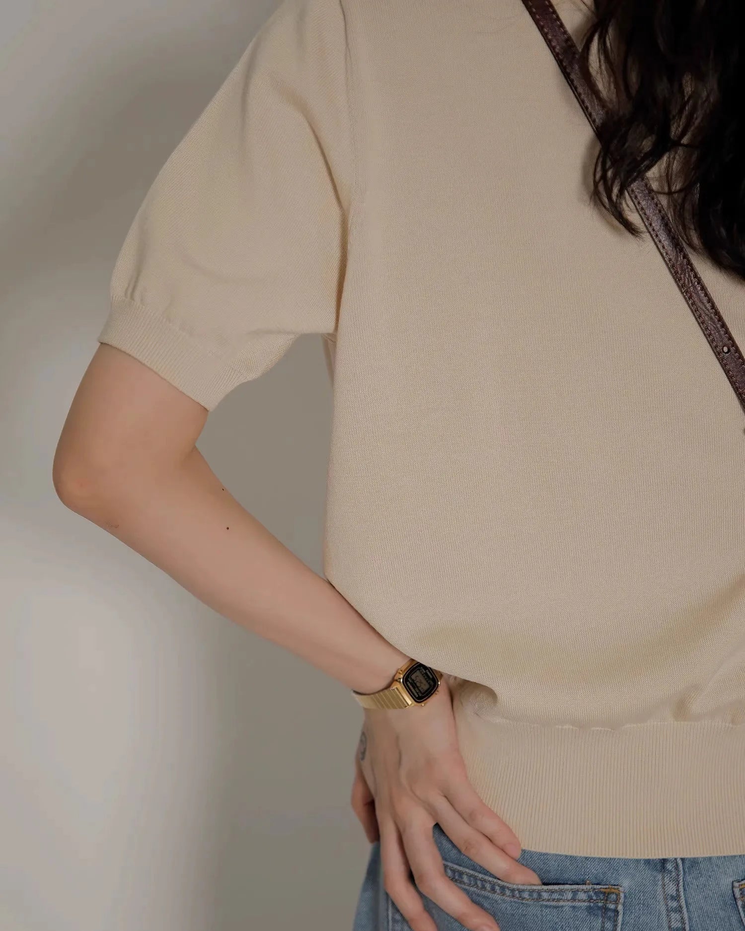 Ice Silk Knitted Polo Shirt